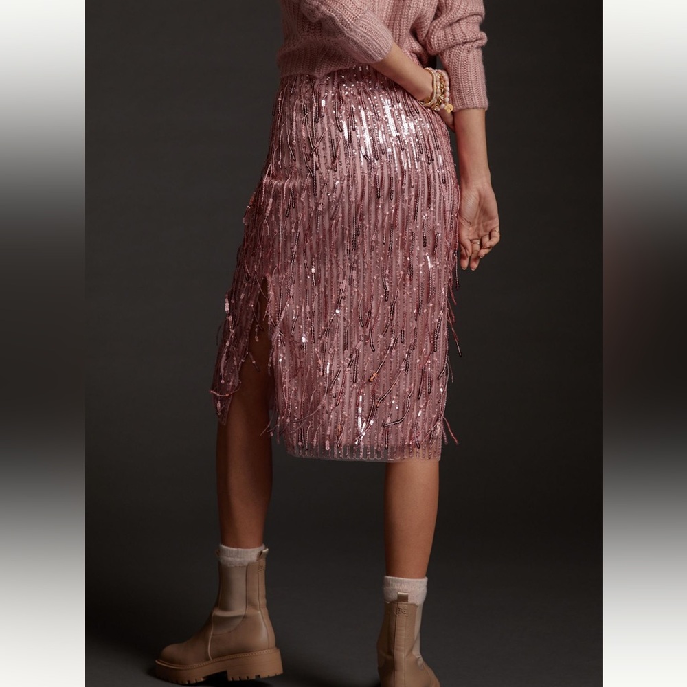 NWT Anthropologie Maeve Sequin Skirt - Picture 4 of 6